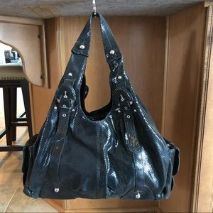 Hype Black Studded Hobo Purse